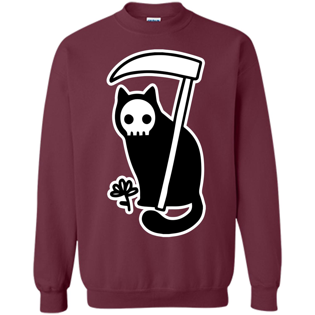 Cat Grimm Reaper T-shirt Maroon