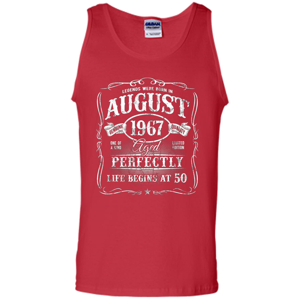 Legends Were Born In August 1967 T-shirt Red