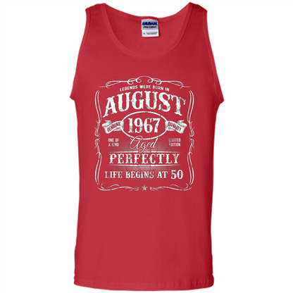 Legends Were Born In August 1967 T-shirt Red