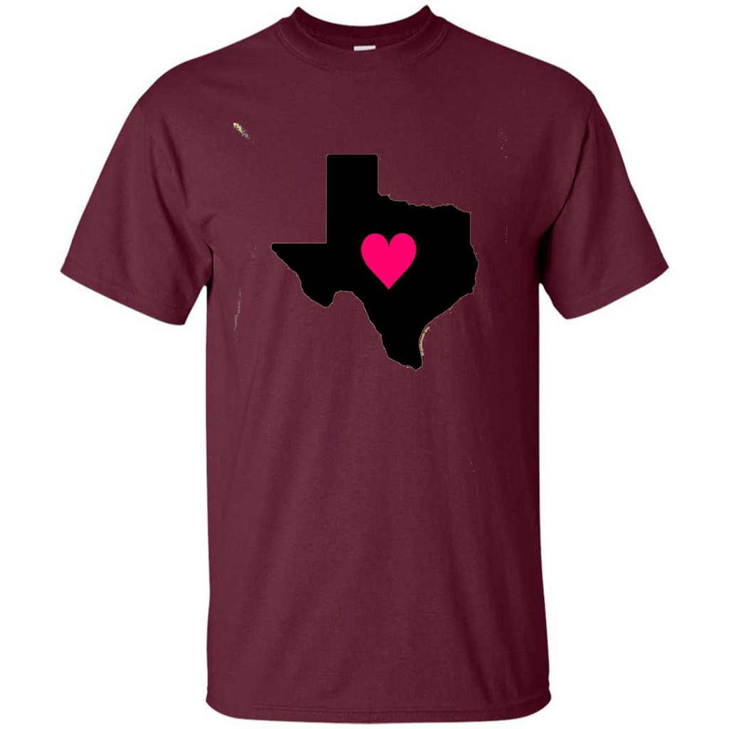 Texas - My Heart Is In Texas T-shirt Maroon