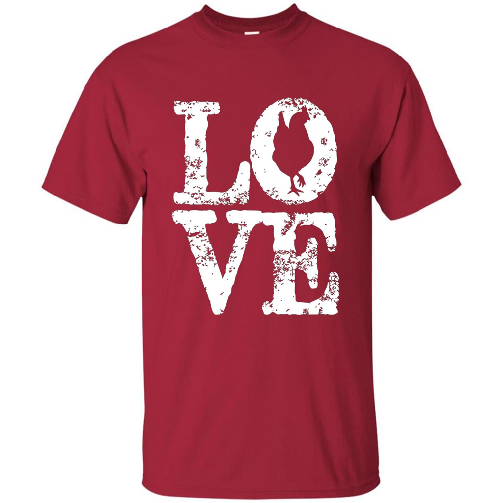 Chickens T-shirt I Love Chickens T-Shirt Cardinal