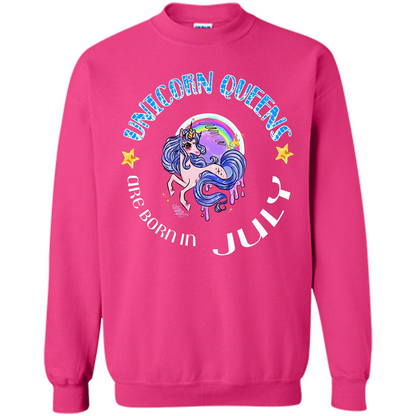 July Unicorn T-shirt Unicorn Queens Are Born July Heliconia