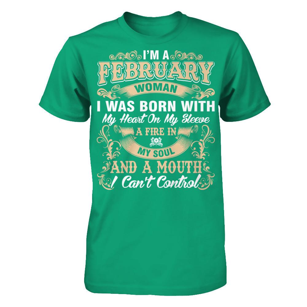 I'm A February Woman T-shirt Gildan - Short Sleeve Tee Kelly Green
