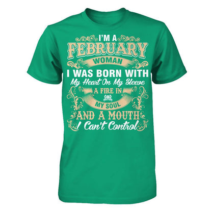 I'm A February Woman T-shirt Gildan - Short Sleeve Tee Kelly Green