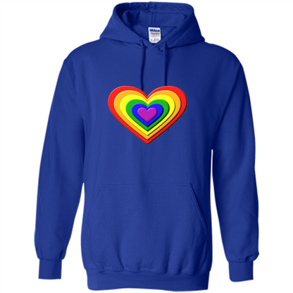 LGBT T-shirt Rainbow Heart T-shirt Royal