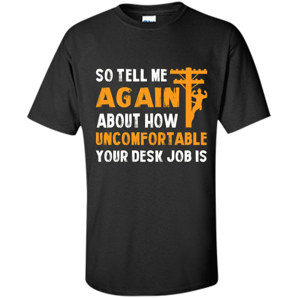 Lineman T-shirt Cool Gift For Lineman Black