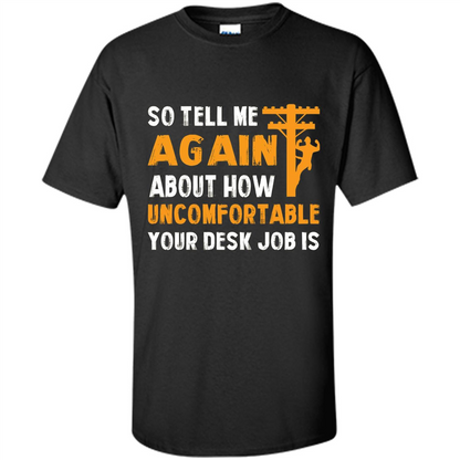 Lineman T-shirt Cool Gift For Lineman Black