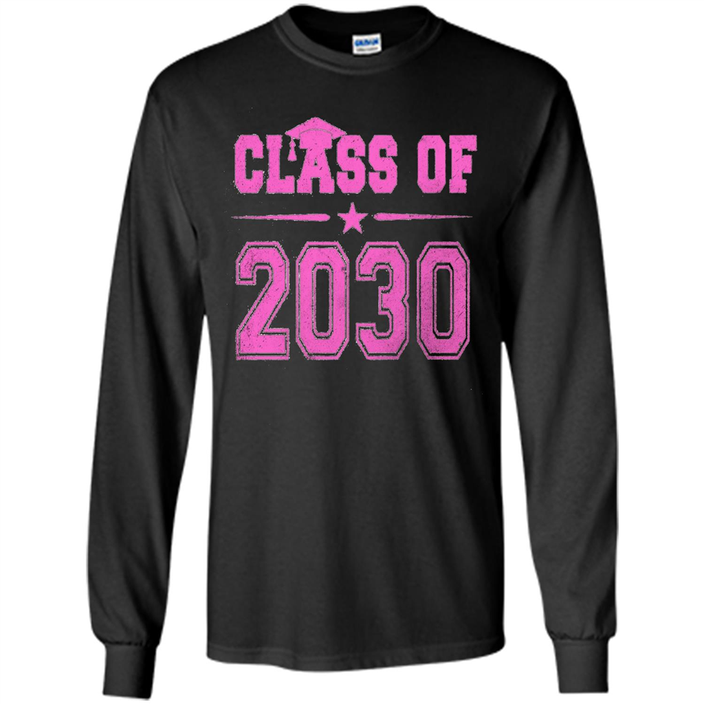 Class of 2030 Pink Girls T-shirt Black