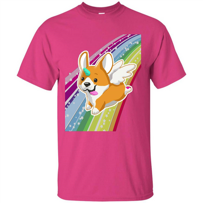 Rainbow Unicorg Corgi Lover T-shirt Heliconia