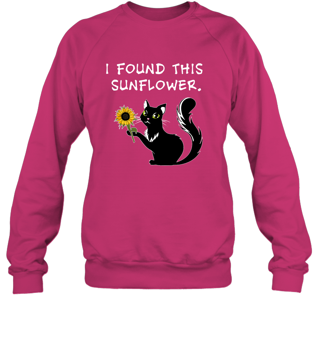 I Found This Sunflower Cat Shirt Sweatshirt Sweatshirt Heliconia