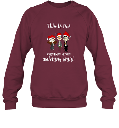 This Is My Christmas Movies Watching Shirt Harry Potter Fan Sweatshirt Sweatshirt Maroon