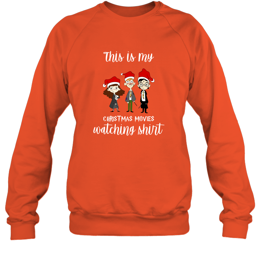 This Is My Christmas Movies Watching Shirt Harry Potter Fan Sweatshirt Sweatshirt Orange