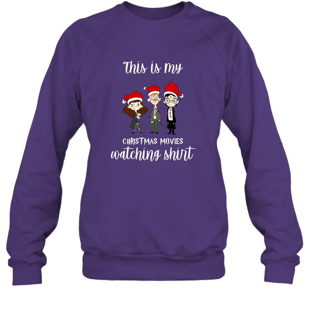 This Is My Christmas Movies Watching Shirt Harry Potter Fan Sweatshirt Sweatshirt Purple