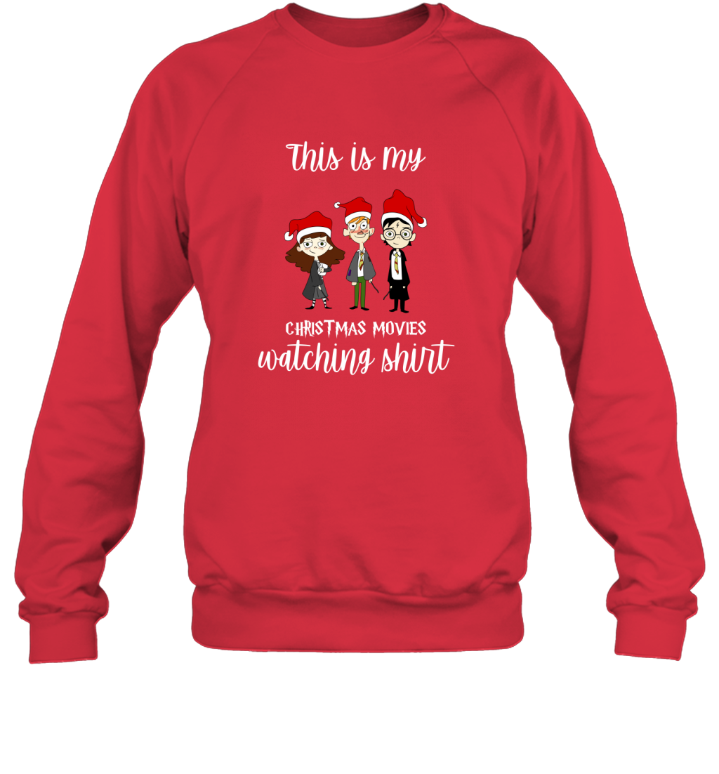 This Is My Christmas Movies Watching Shirt Harry Potter Fan Sweatshirt Sweatshirt Red