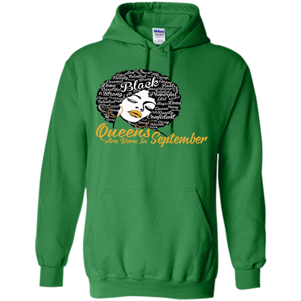 Queen Are Born In September T-shirt Irish Green