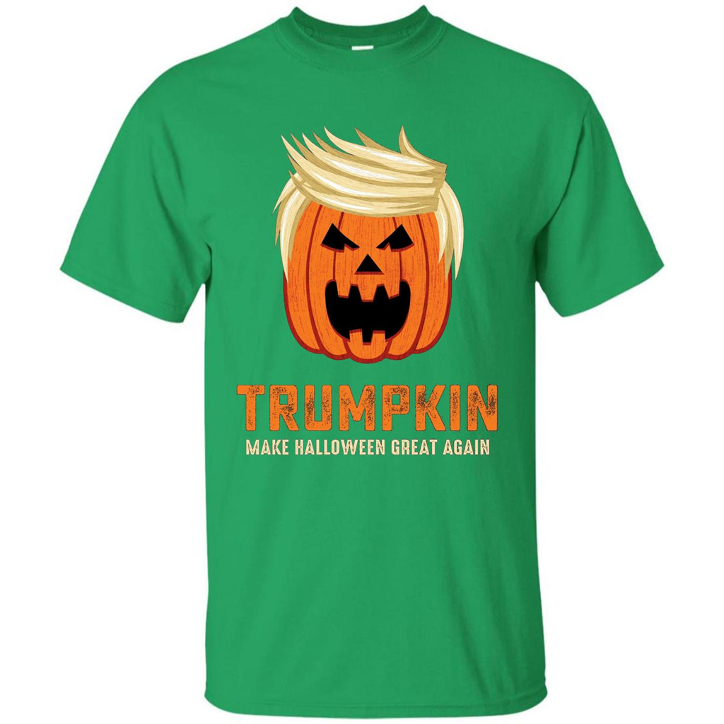 Halloween Trumpkin Funny T-Shirt Make Halloween Great Again Irish Green
