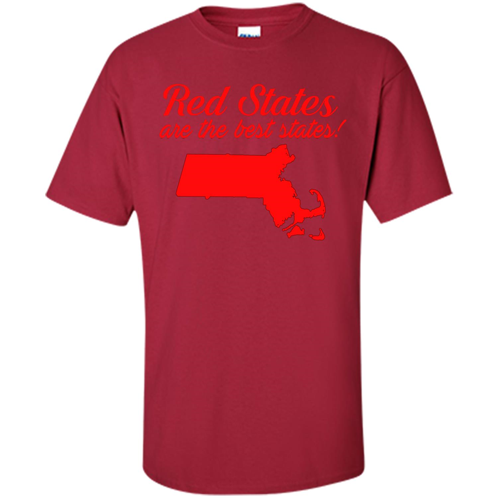 Red Best Massachusetts T-Shirt Cardinal