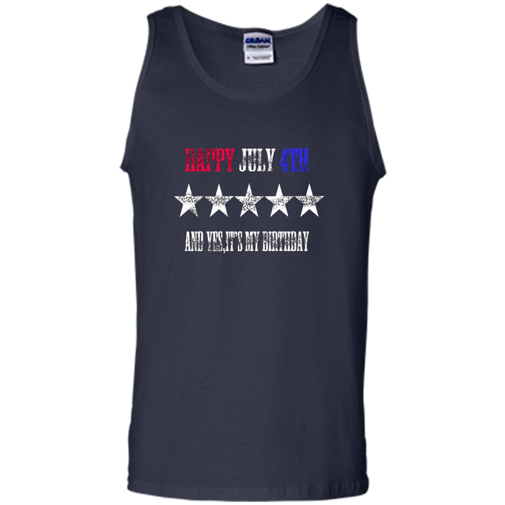 Independen Day T-shirt Happy July 4th And It's My Birthday Navy