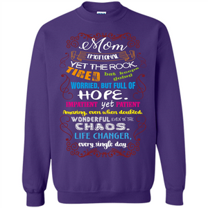 Mommy T-shirt Mom Emotional Yet The Rock Tired