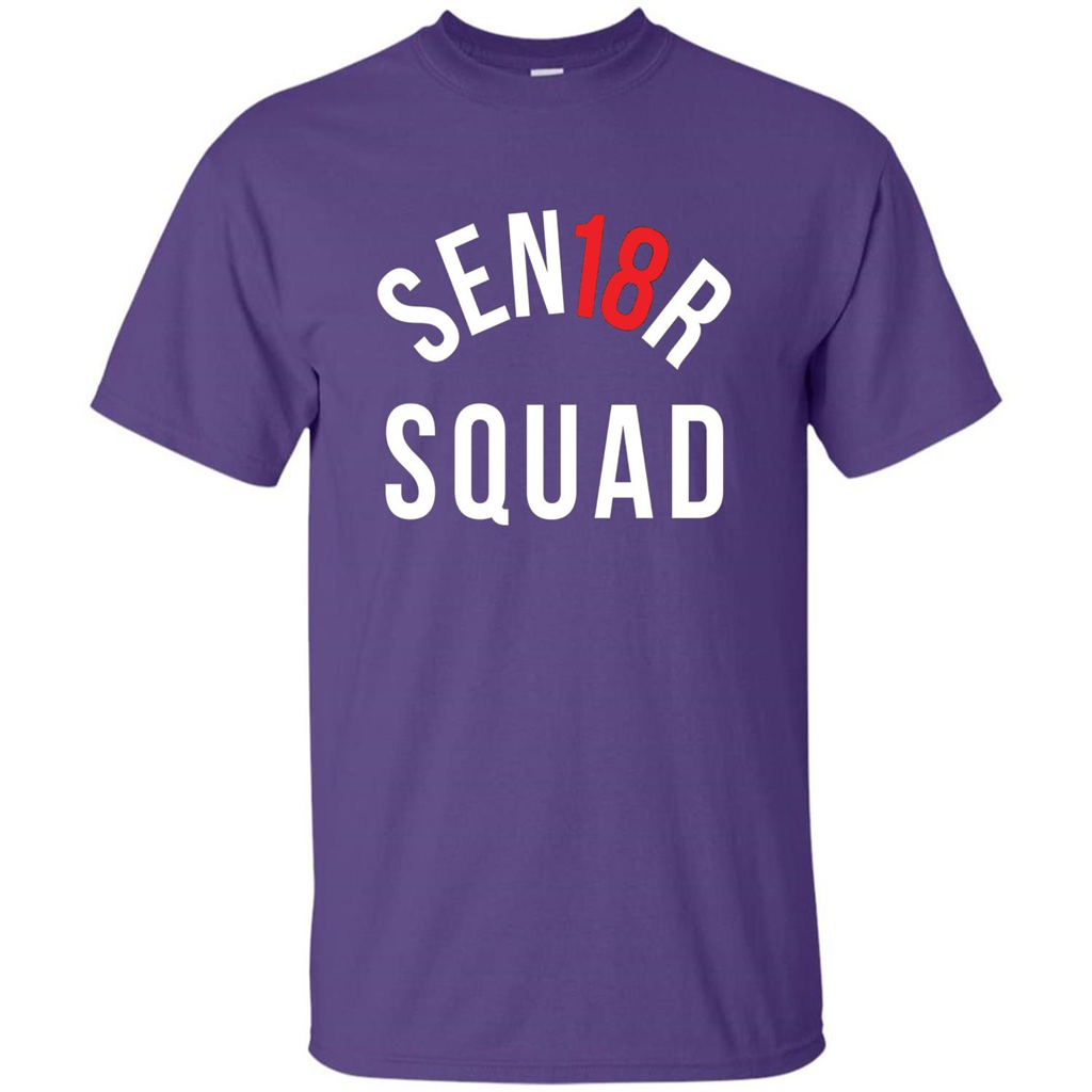 Sen18r Senior Squad Red Class of 2018 T-Shirt Purple