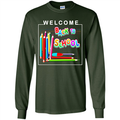Welcome Back to School T-shirt School Day T-shirt Forest Green