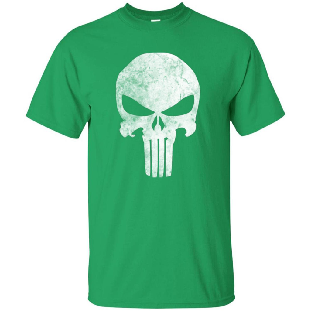 Punisher Skull Grunge T-shirt Irish Green