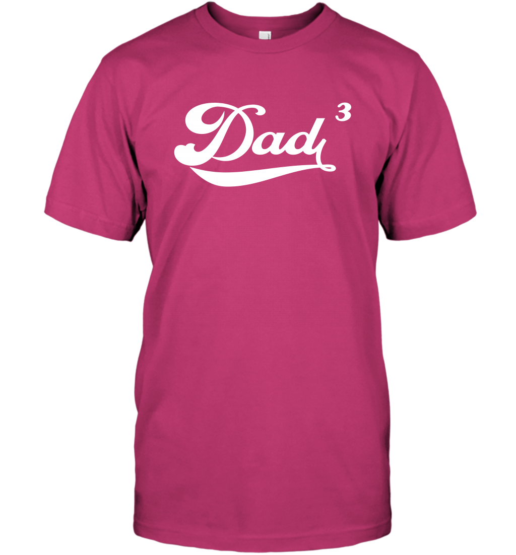 Dad 3 Cubed Dad To The Third Power Three Kids Shirt T-Shirt T-Shirt Heliconia
