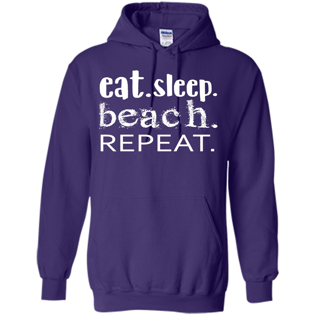 Eat Sleep Beach Repeat T-shirt Purple