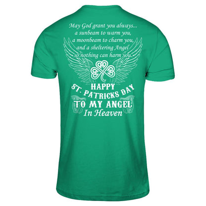 Happy St.Patricks Day To My Angel In Heaven T-shirt Gildan - Short Sleeve Tee Kelly Green