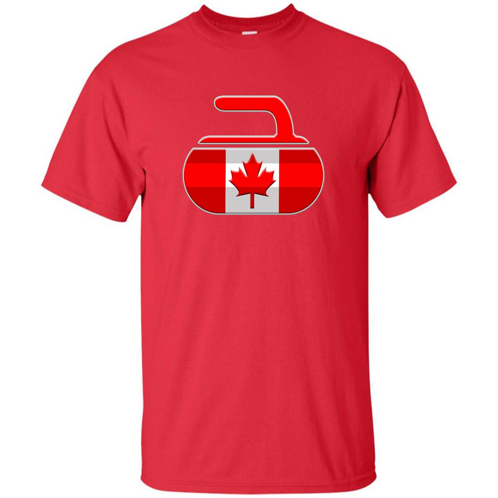 Canadian Curling Flag T-shirt Red