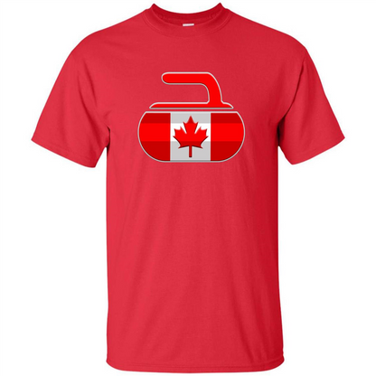 Canadian Curling Flag T-shirt Red