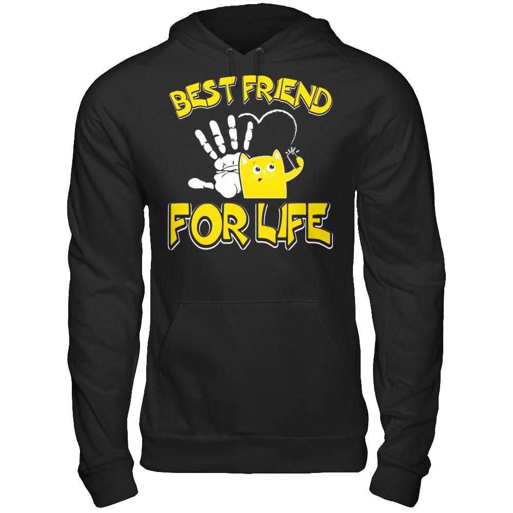 Cat - Best Friends For Life T-shirt Gildan - Pullover Hoodie Black
