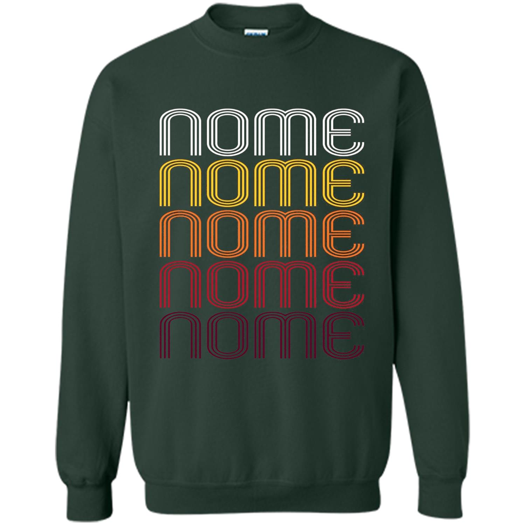 Nome, Vintage Style Alaska T-shirt Forest Green