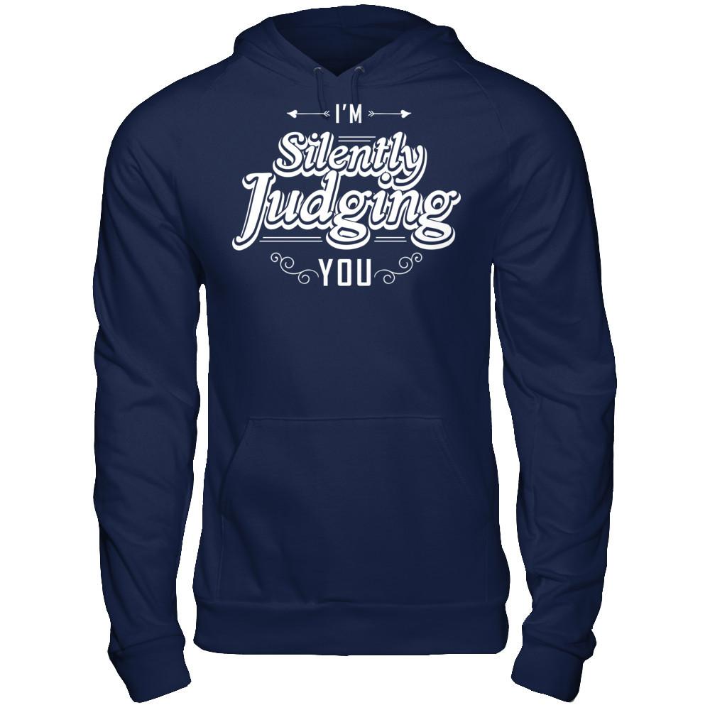 I'm Silently Judging You T-shirt Gildan - Pullover Hoodie Navy