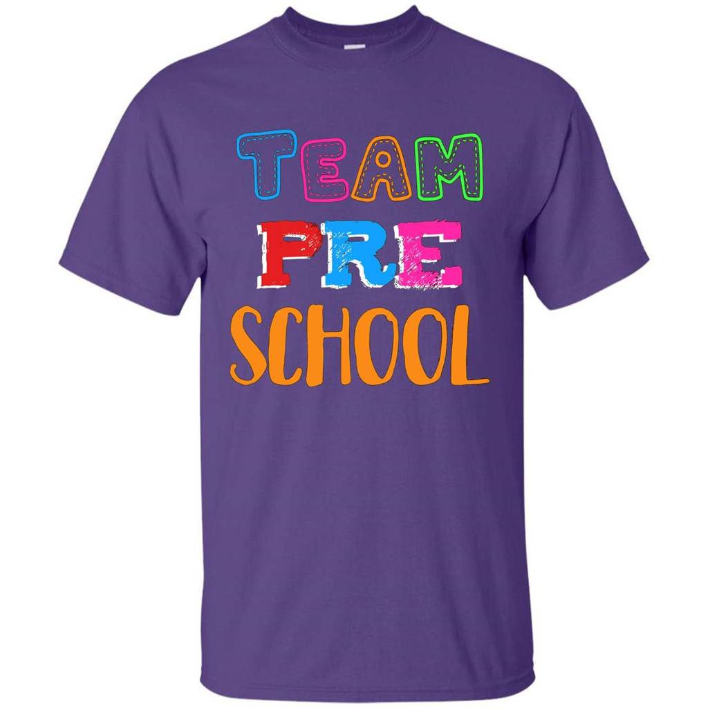 Team Preschool T-shirt Funny For Teachers T-shirt Purple