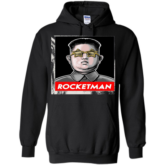 Trump Rocket Man Kim Jong Un North Korea T-shirt Orange