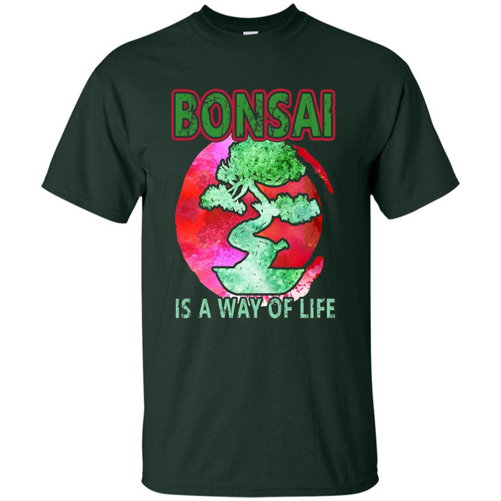Bonsai T-shirts - Love Bonsai Of Life T-shirt Forest Green
