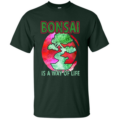 Bonsai T-shirts - Love Bonsai Of Life T-shirt Forest Green