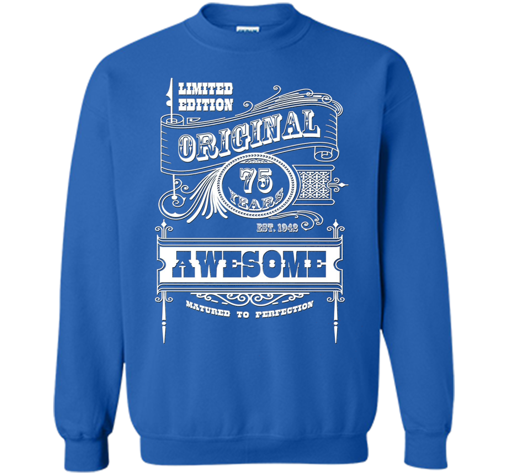 Best 75th Birthday Made in 1942 Awesome T-Shirt Gift Idea shirt Royal