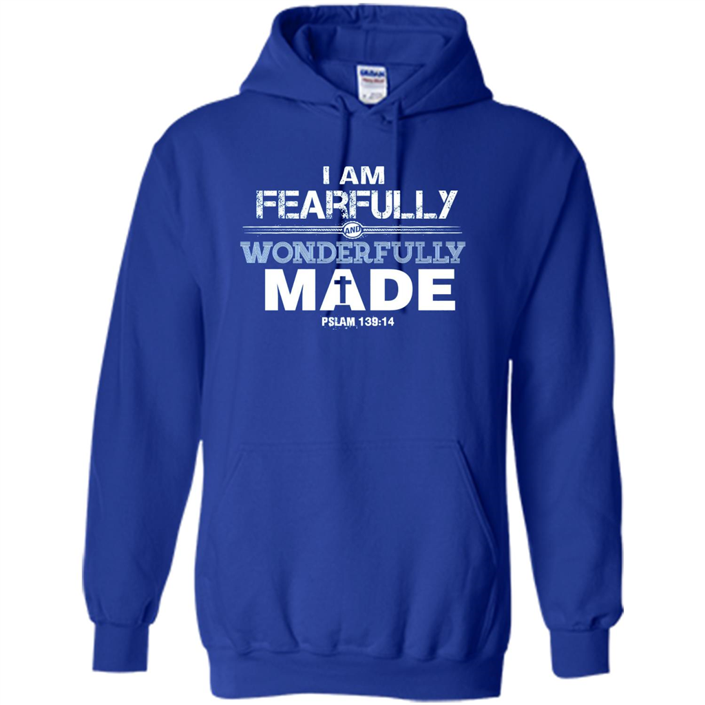 Christian T-shirt I Am Fearfully And Wonderfully Made Royal