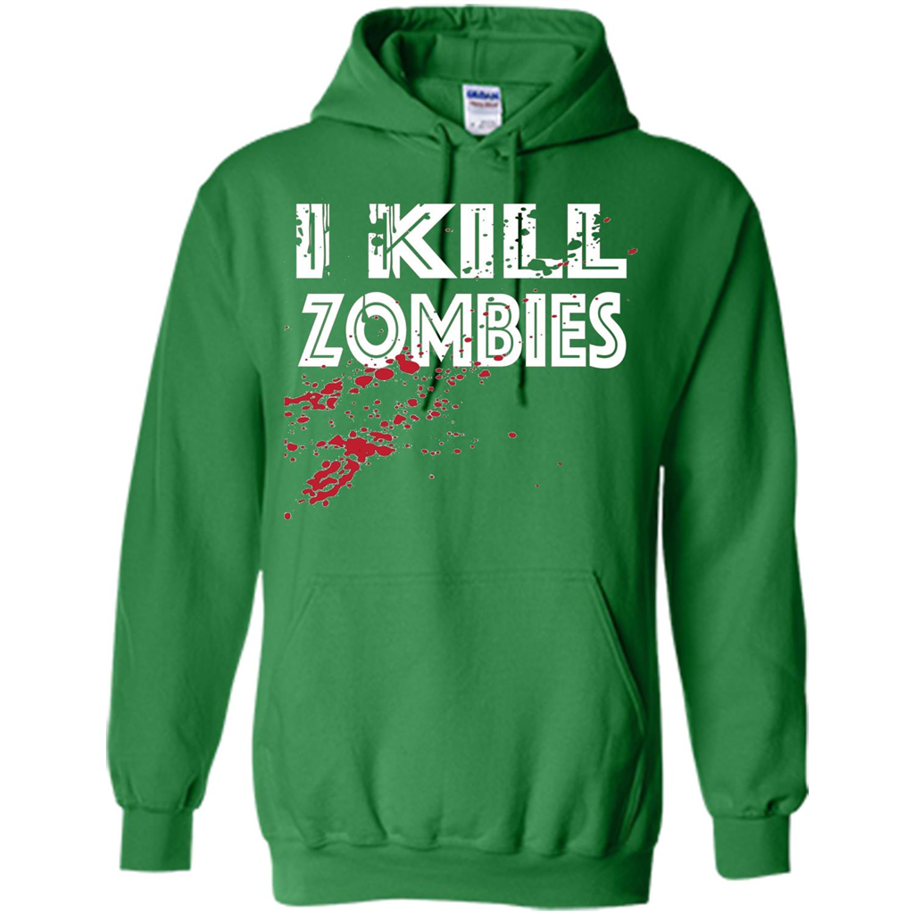 I Kill Zombies T-shirt Costume For Halloween Gift T-shirt Irish Green