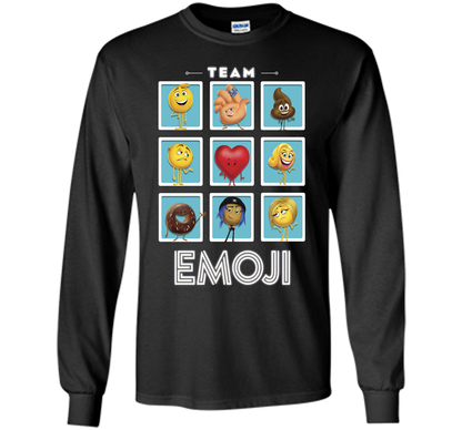 The Emoji Movie Team Emoji Panels Graphic T-Shirt shirt Black
