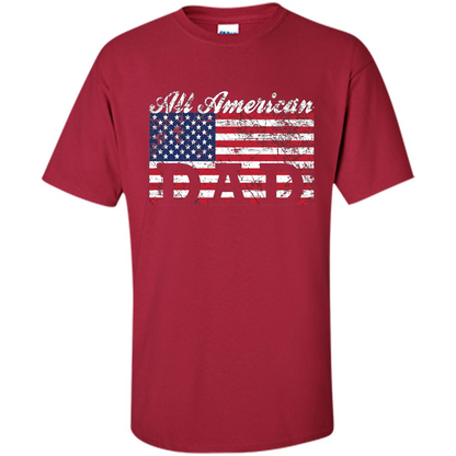 Fathers Day T-shirt All American Dad American Flag Cardinal