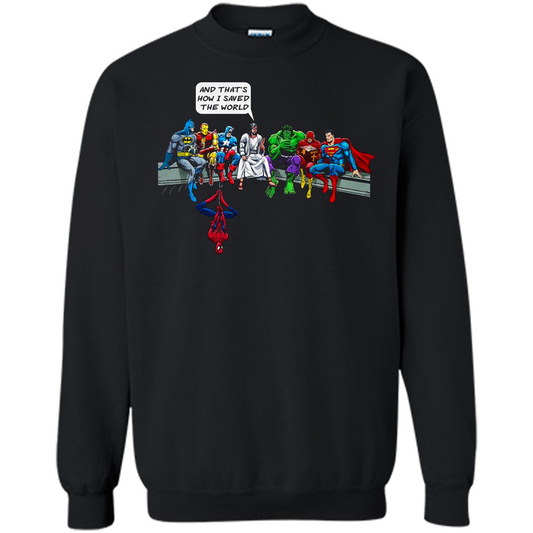 And That's How I Saved The World T-shirt Black