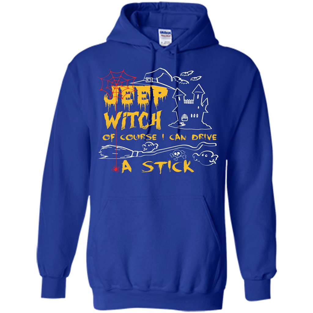 Halloween T-shirt Jeep Witch Of Course I Can Drive A Stick T-shirt Royal