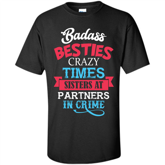 Family T-shirt Sisters Partners In Crime T-shirt Black