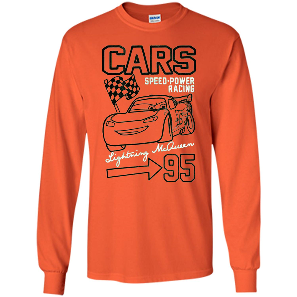 Pixar Cars McQueen Speed Power Racing 95 T-shirt Orange