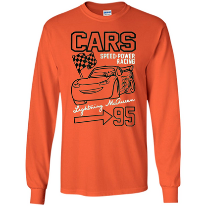 Pixar Cars McQueen Speed Power Racing 95 T-shirt Orange