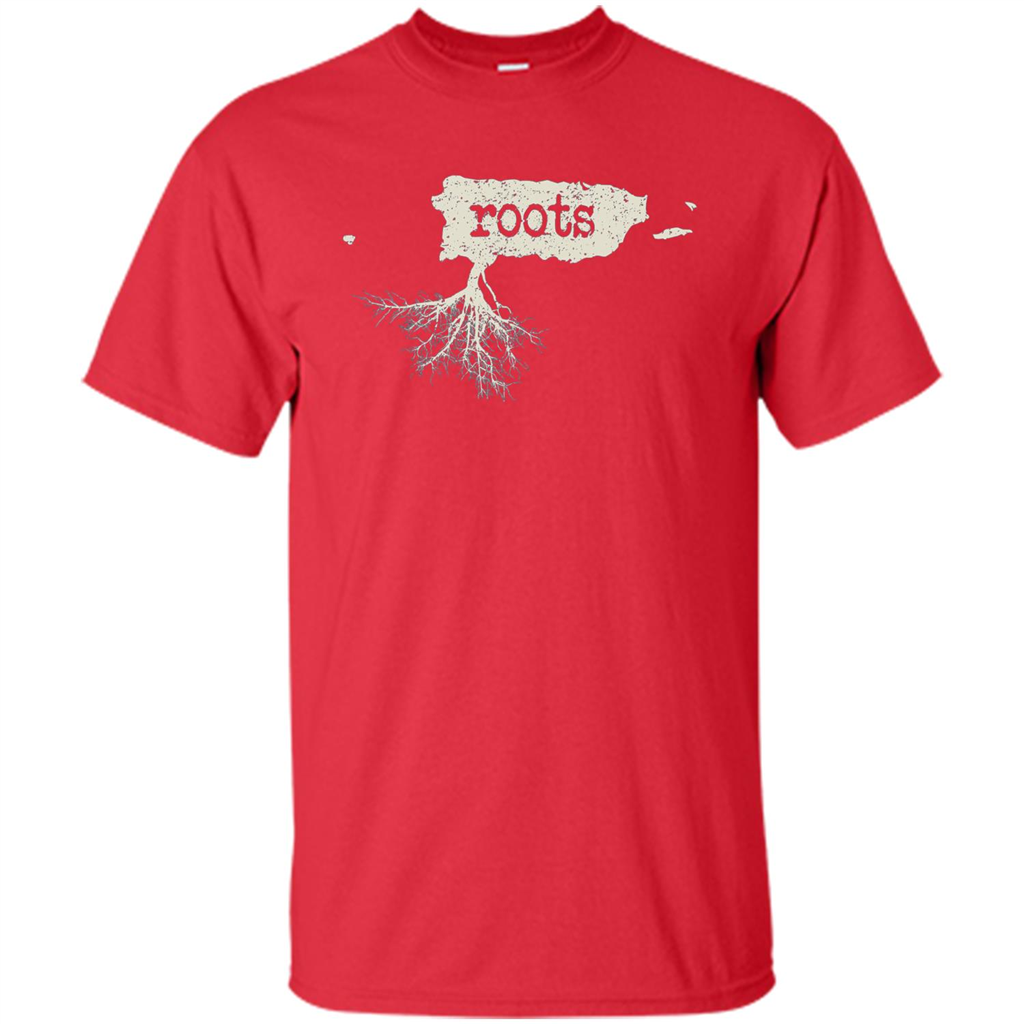 Puerto Rico Roots T-shirt Love Native Born State T-shirt Red