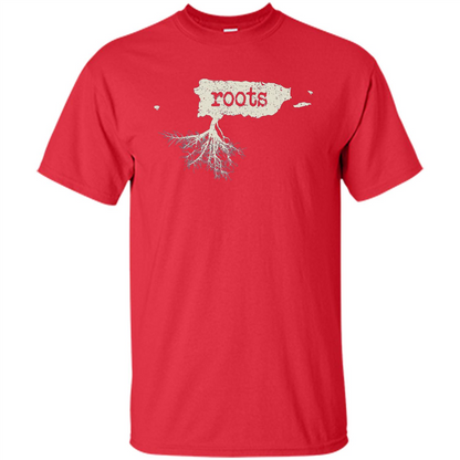 Puerto Rico Roots T-shirt Love Native Born State T-shirt Red